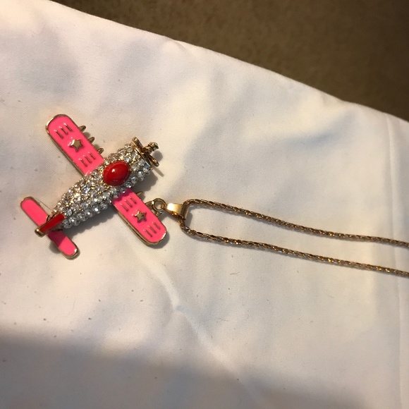 - Betsey Johnson Airplane Necklace - Picture 4 of 5